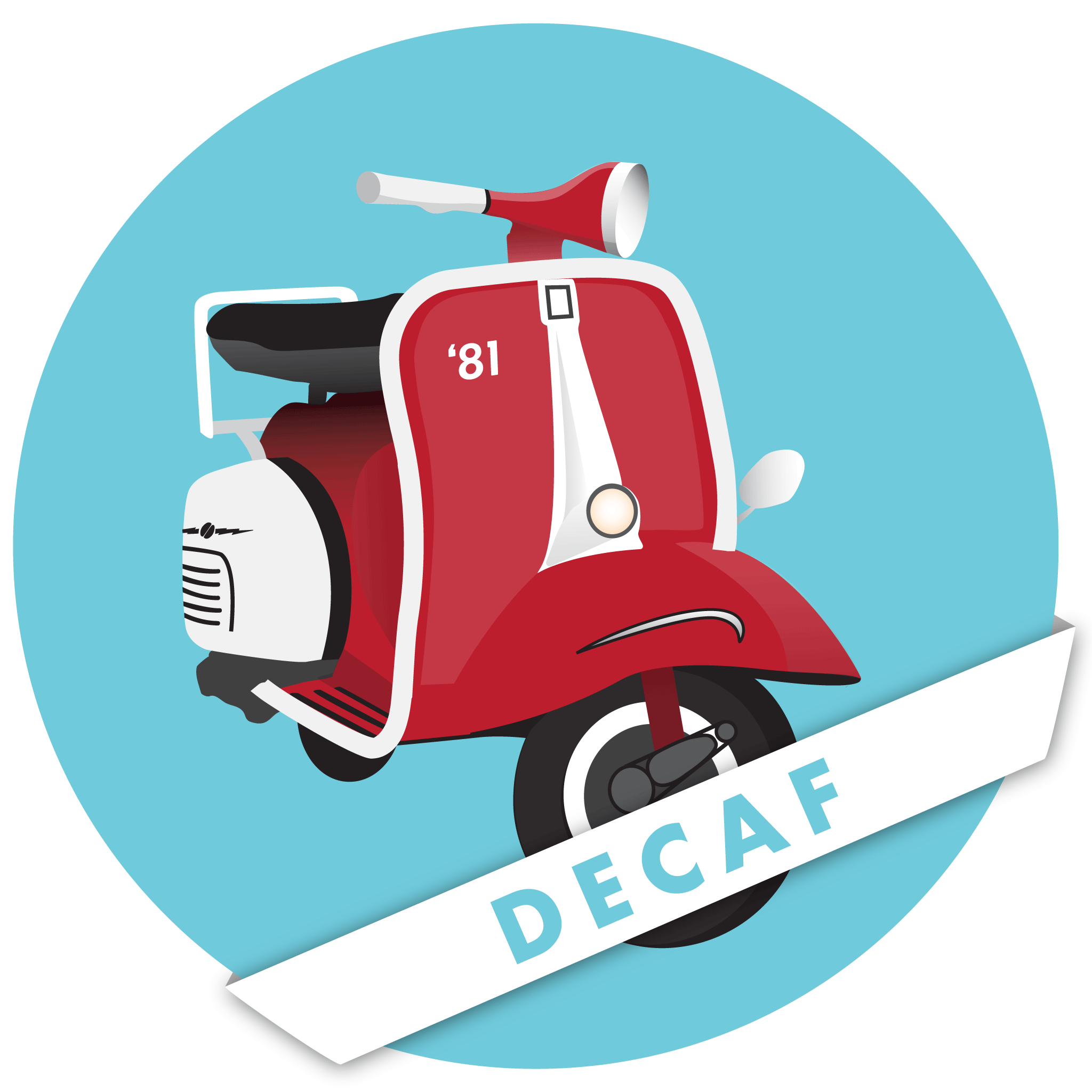 An illustration of a vespa motorcycle